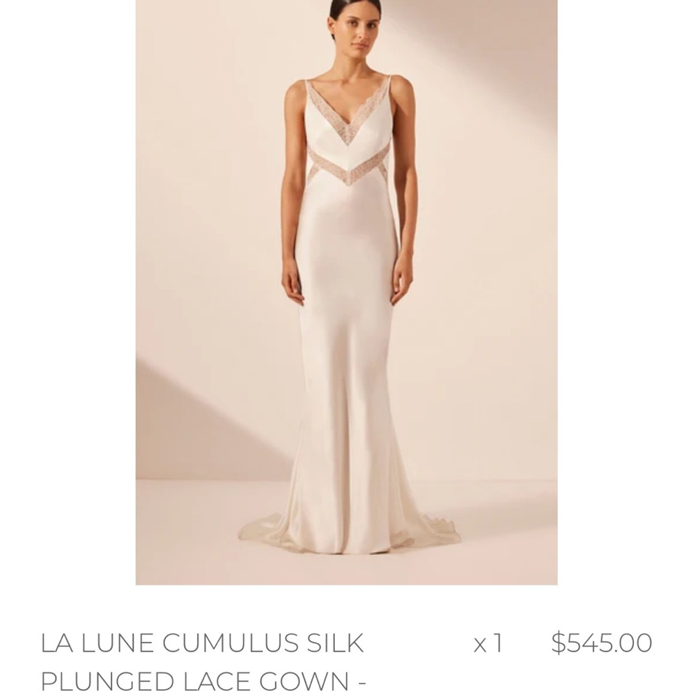 Shona Joy Ivory Silk Wedding Gown